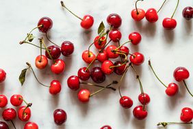 fresh organic homegrown summer cherries