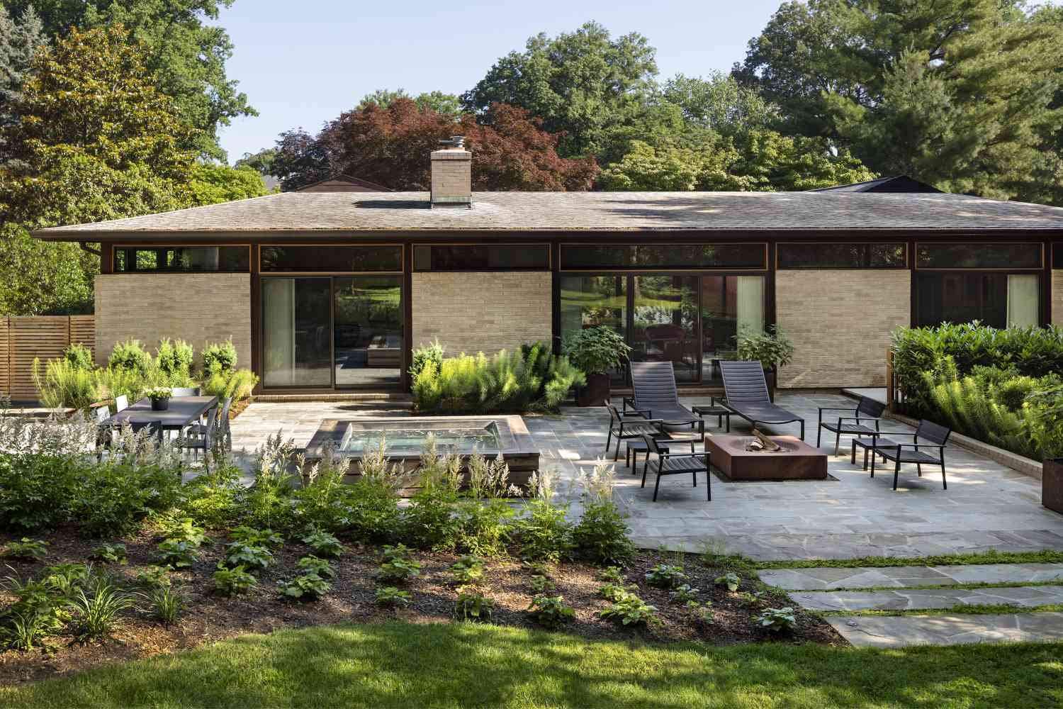 Different seating areas patio