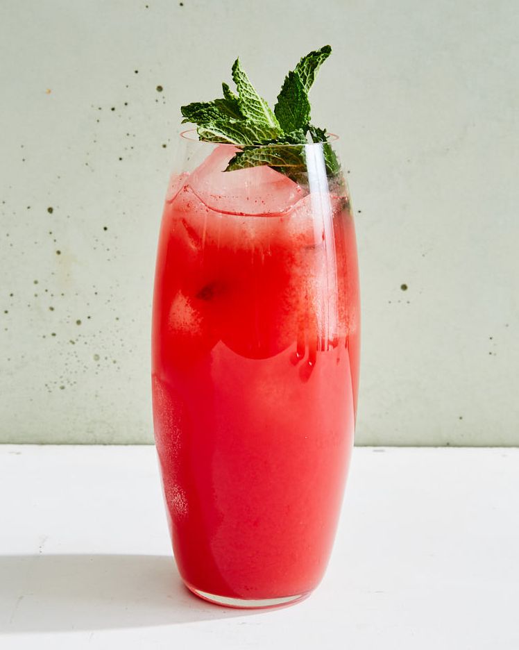 watermelon-lime-mint cooler cocktail