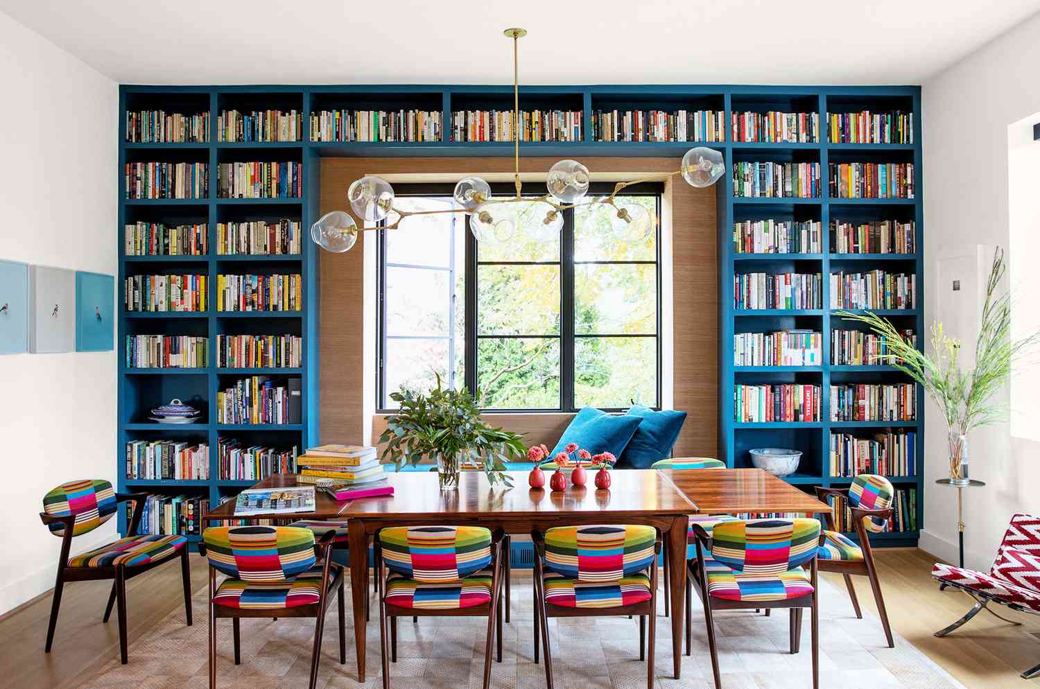 colorful Pittsburgh home tour dining room with window