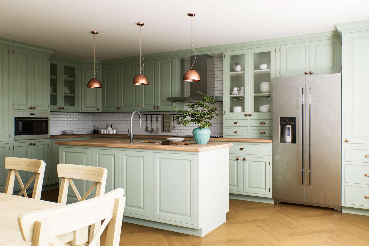 Modern green kitchen