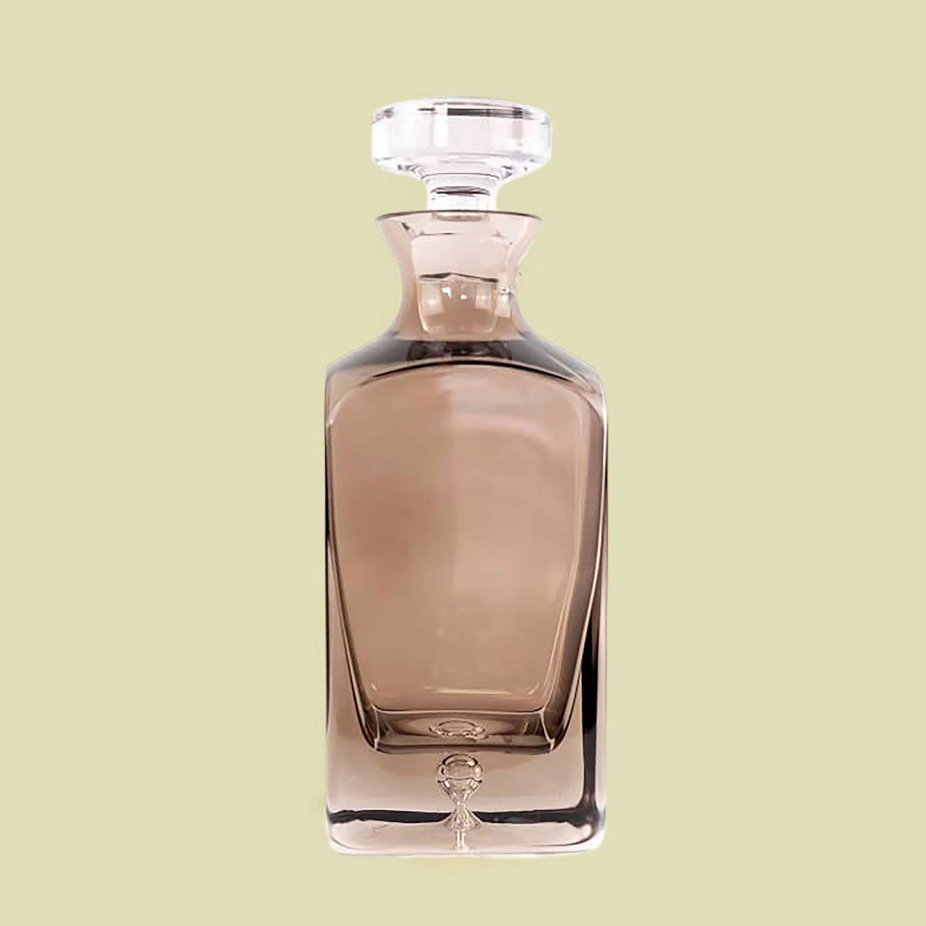 Estelle Colored Glass Decanter in Gray Smoke