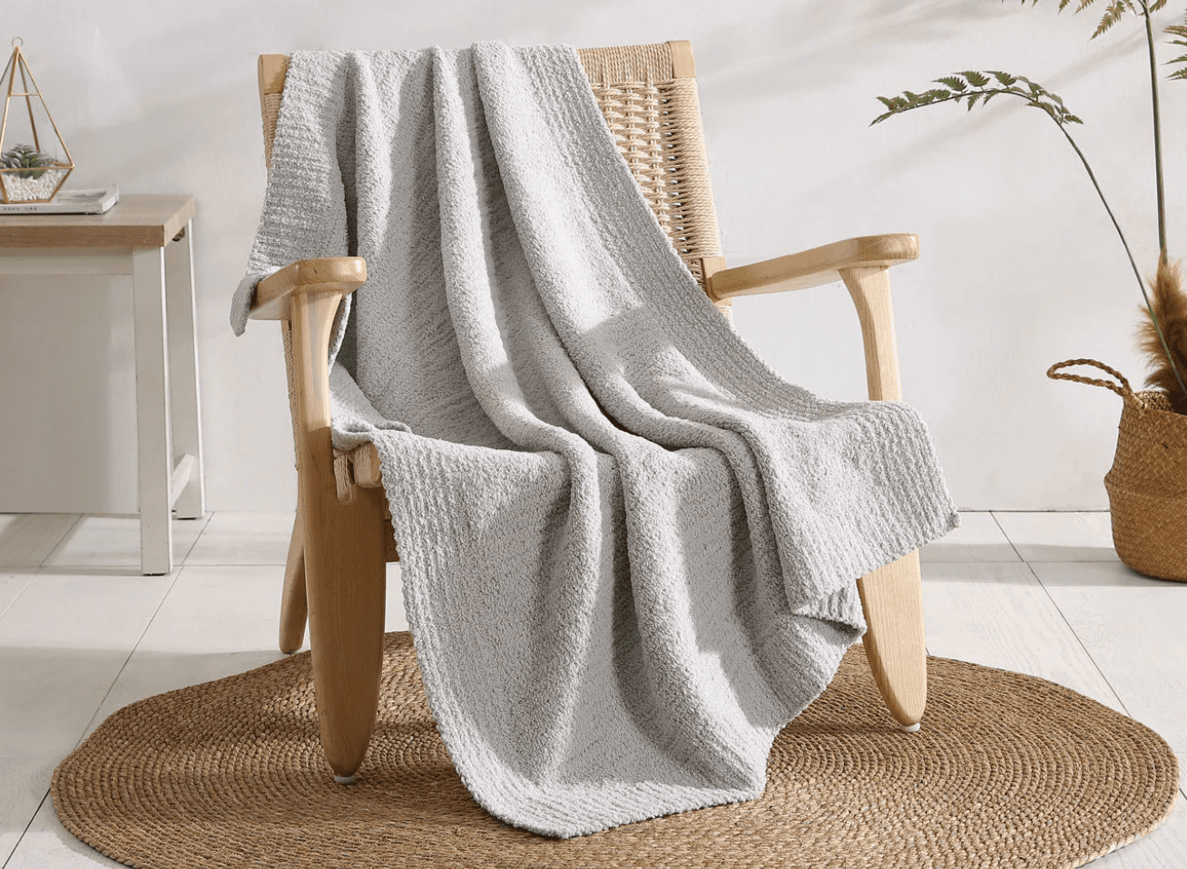 cozy throw in guest bedroom