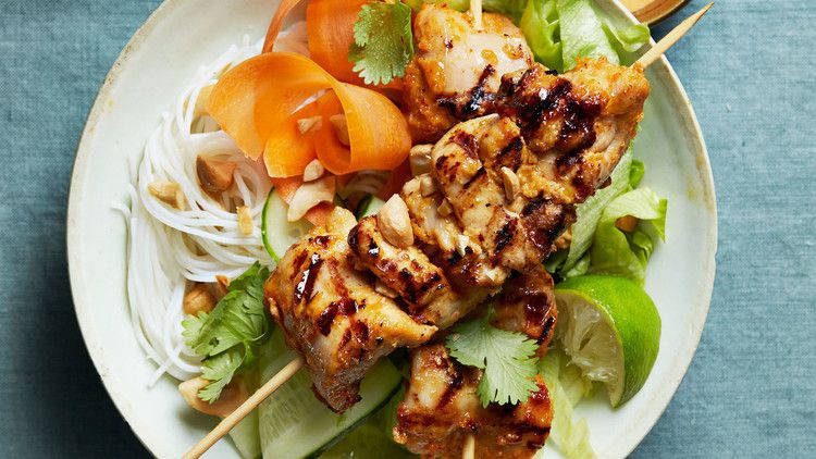cashew chicken kebabs
