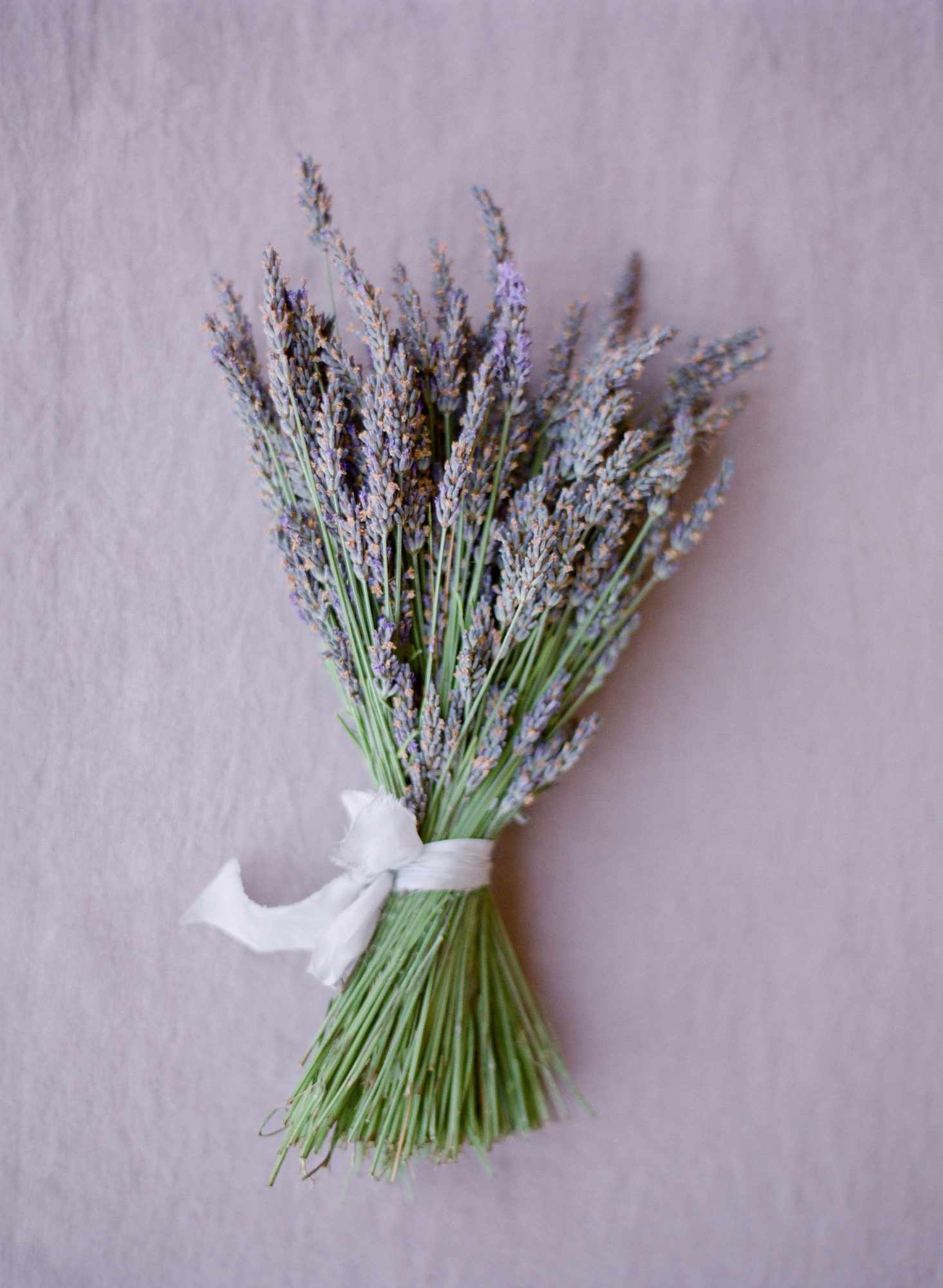 Simple lavender wedding bouquet