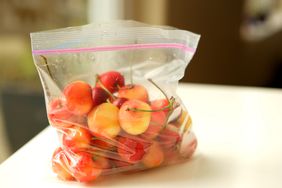 Cherries in a resealable bag