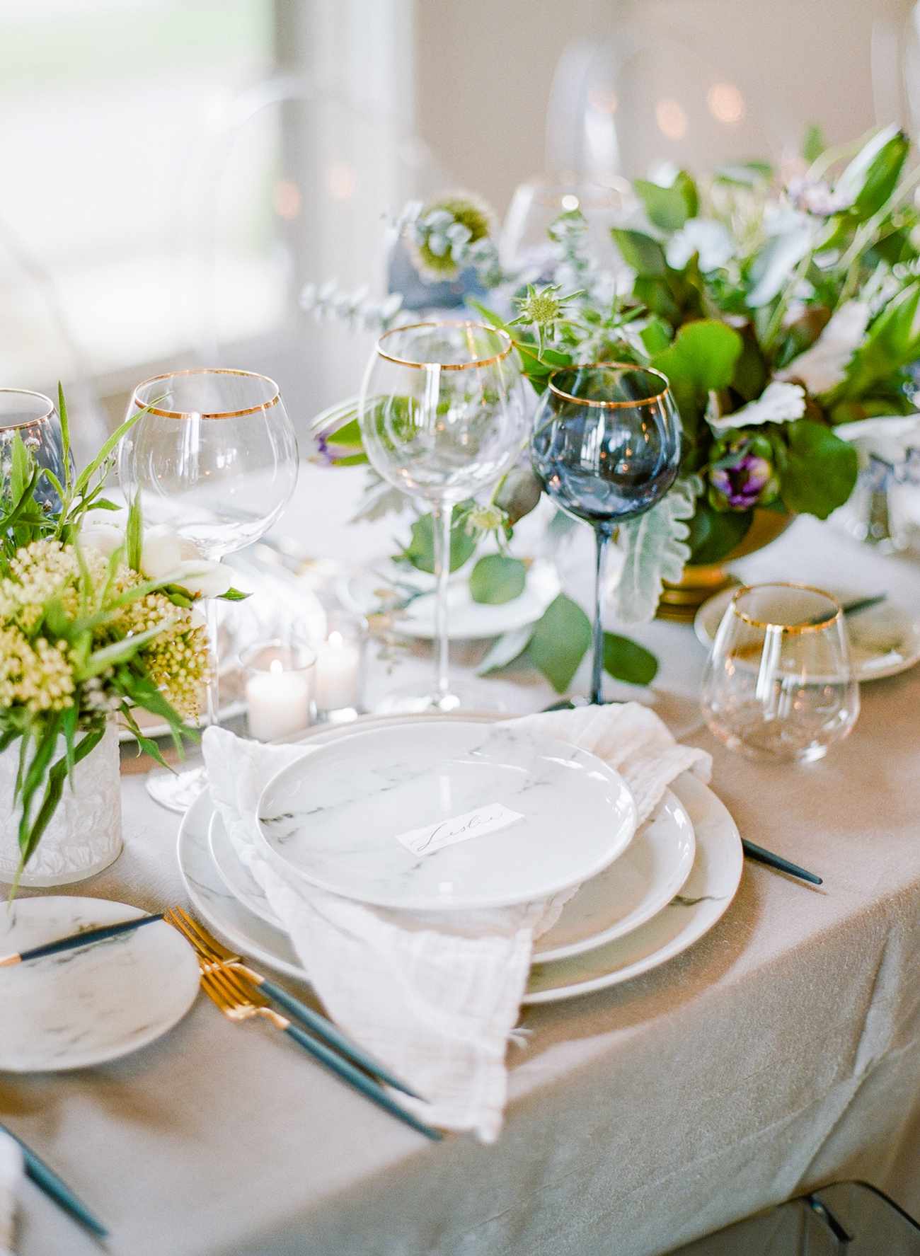 wedding reception napkin folds triangular fold beneath marbled plate