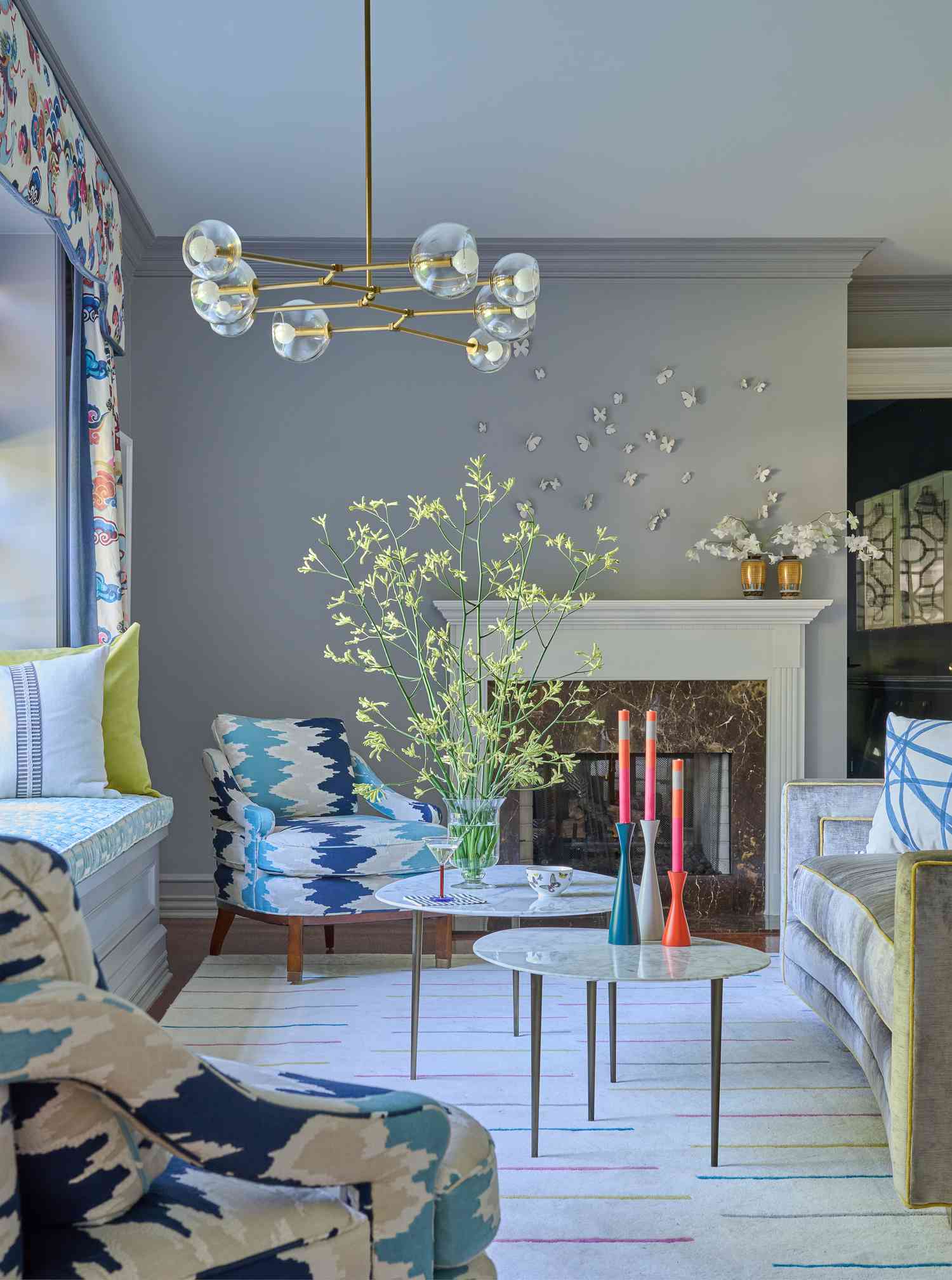 brown and gold fireplace marble