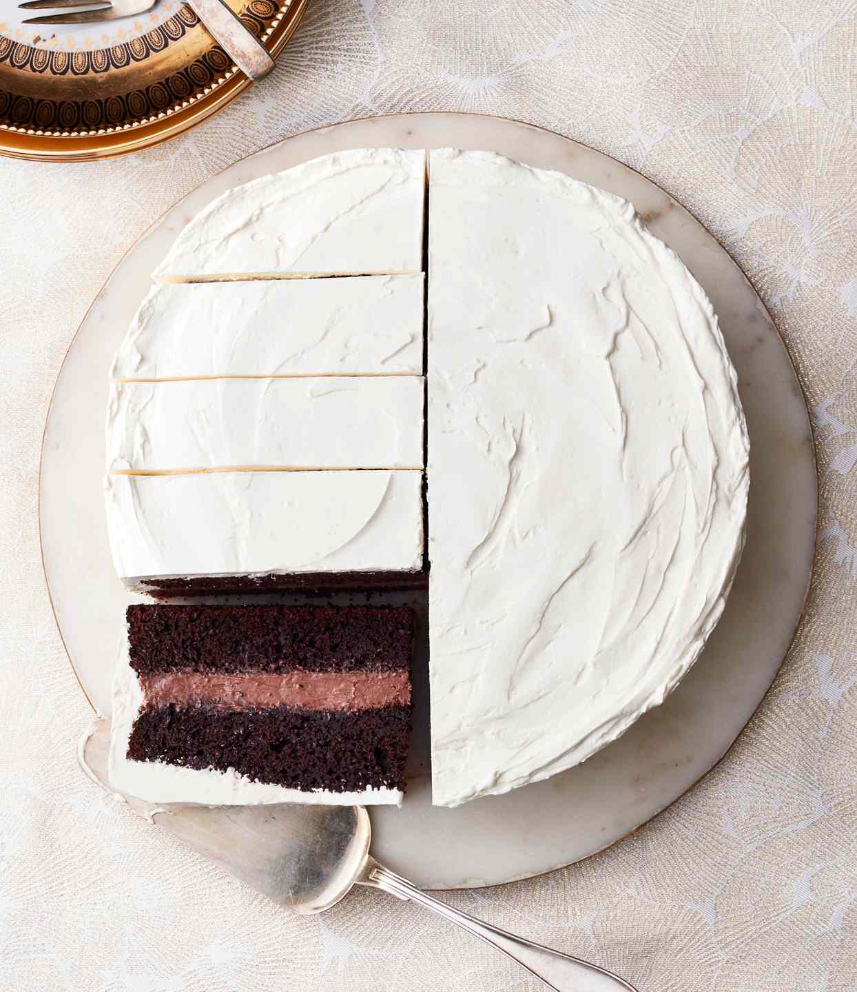 chocolate-and-vanilla pudding cake