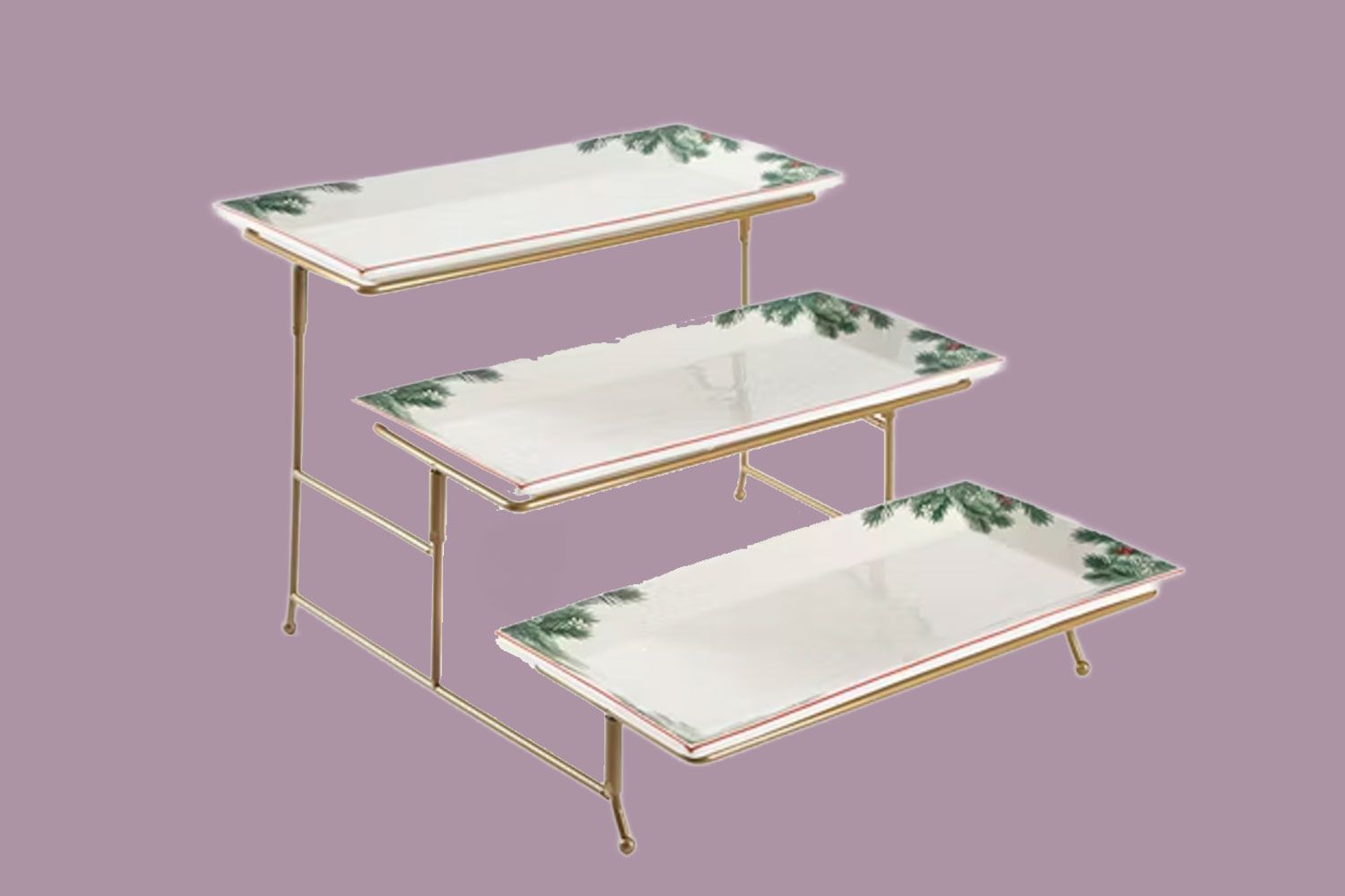 Festive Bow Tiered Server Ceramic