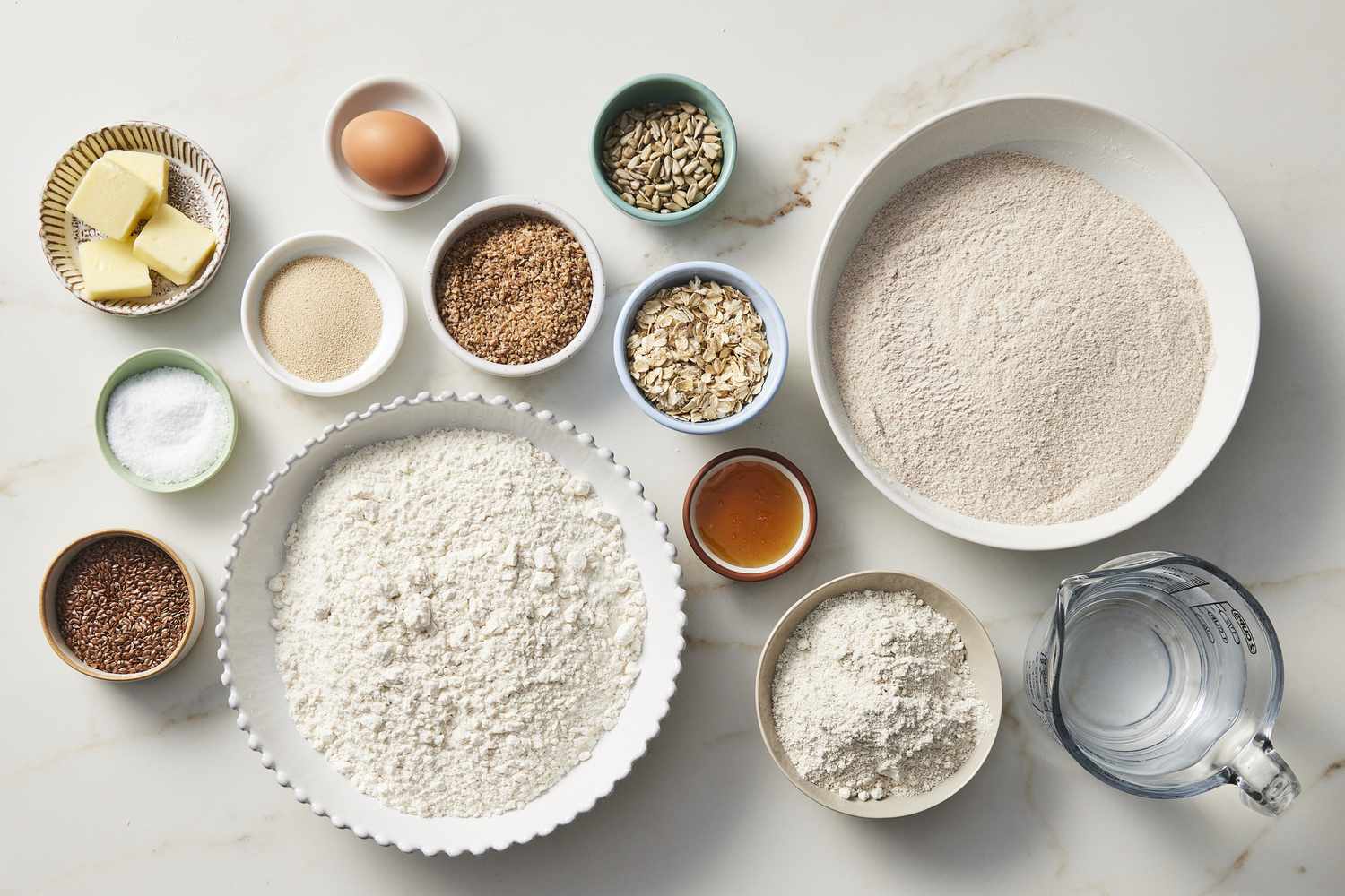Ingredients for multigrain bread