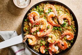 shrimp with zucchini and spicy couscous