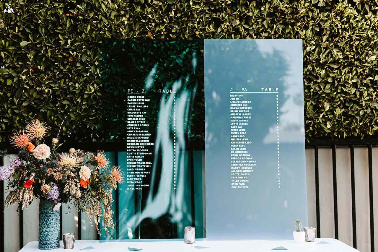 blue acrylic seating arrangements