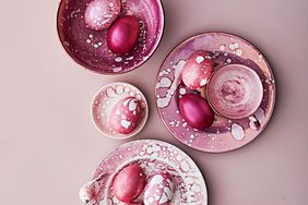 luster splatterware easter eggs in china