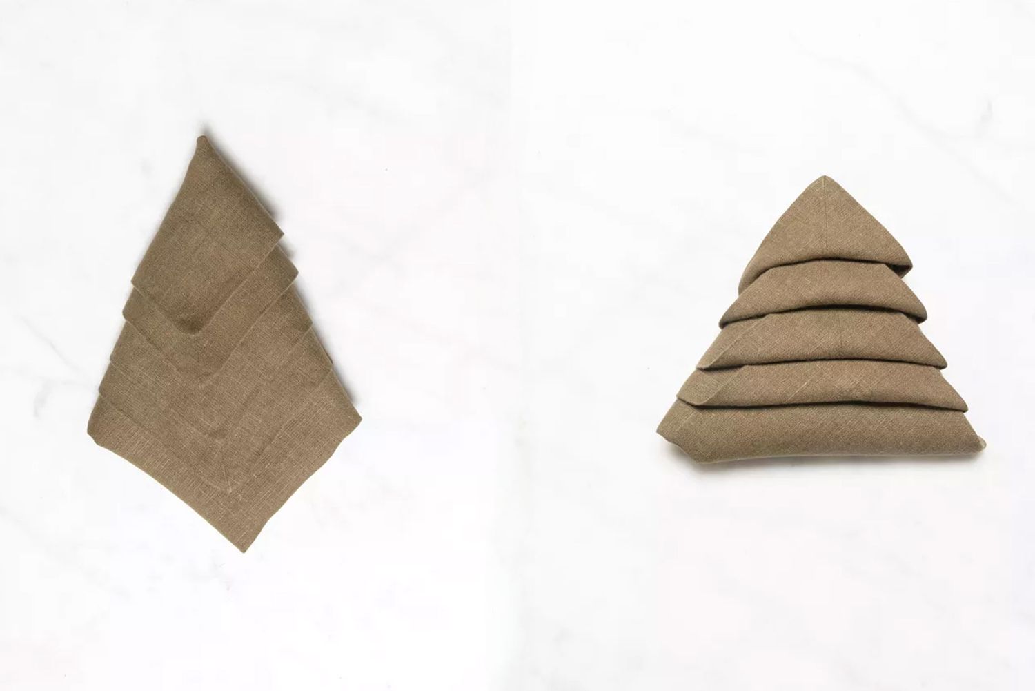 Christmas Tree Napkin Fold, Step Five