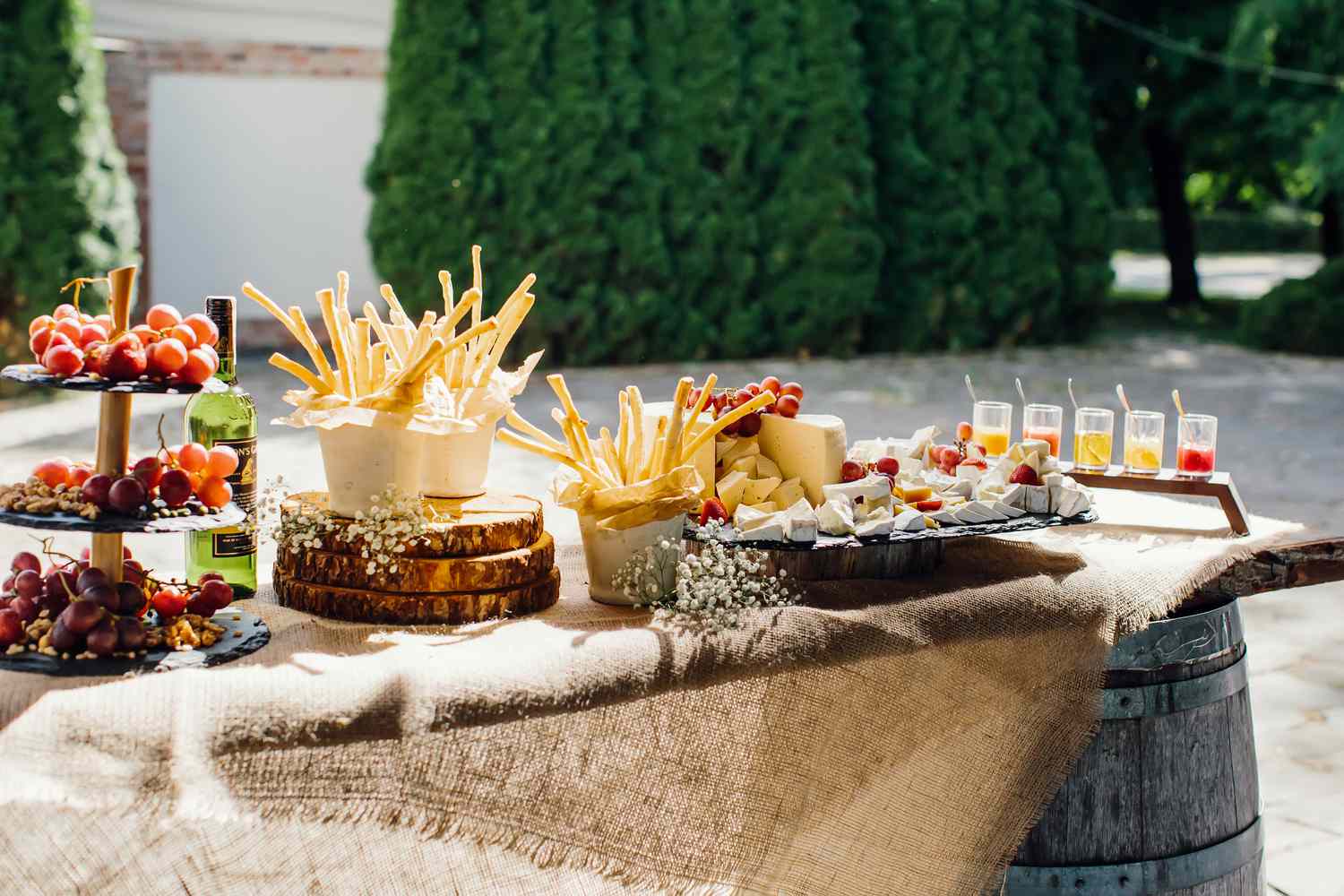 snack station in outdoor buffet