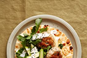 greek turkey burgers recipe plate