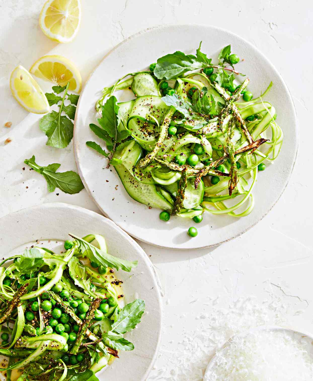 asparagus peas cucumber lettuce salad
