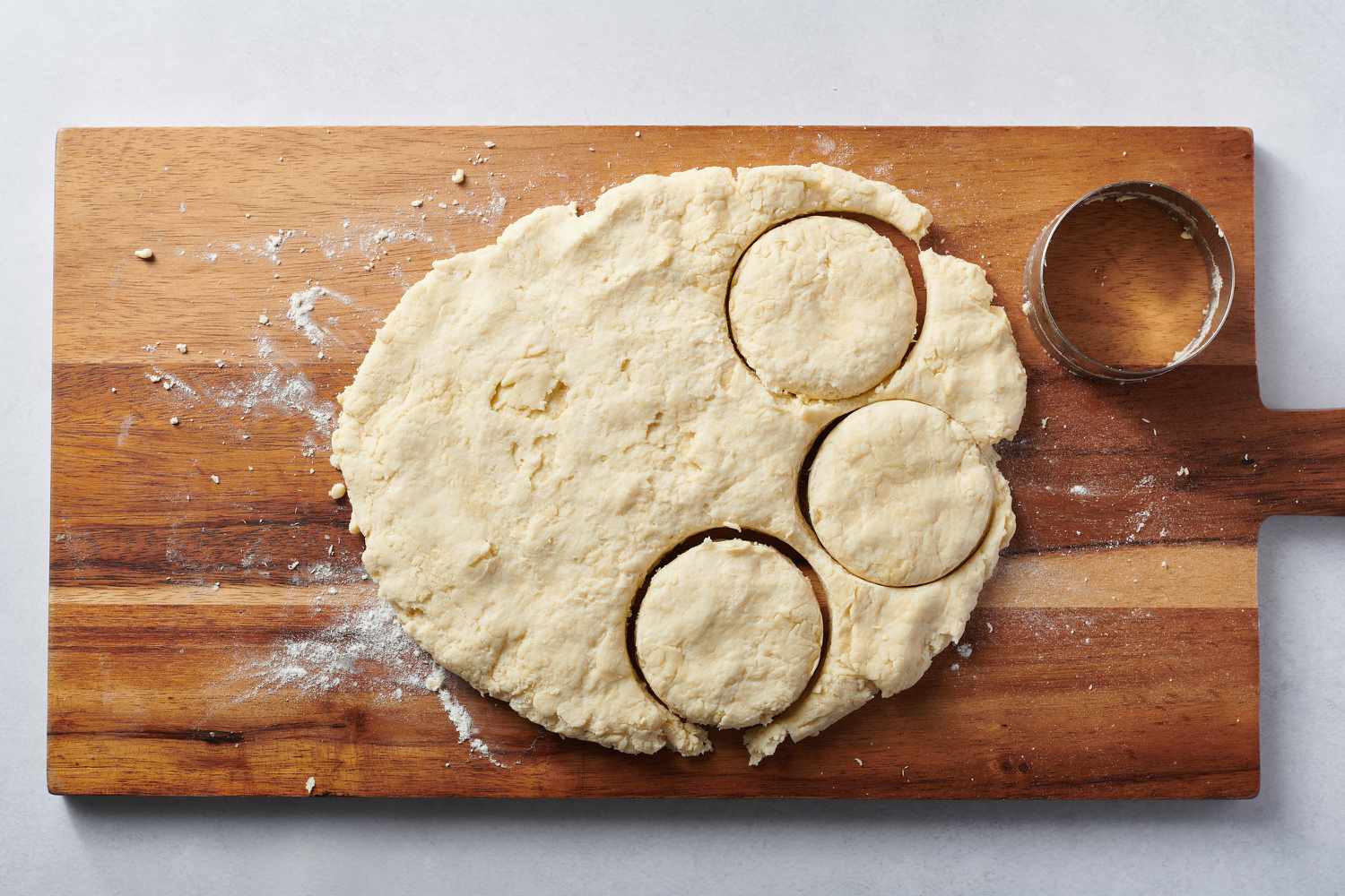 Mummy's Sweet White Scones - cut dough