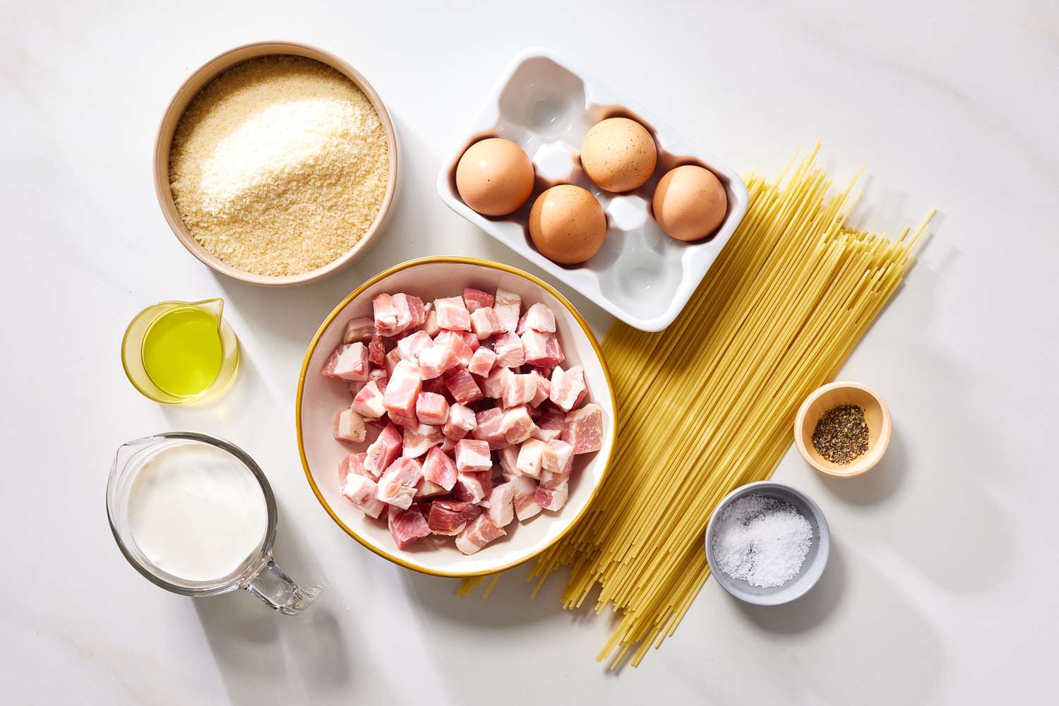 Spaghetti Carbonara ingredients