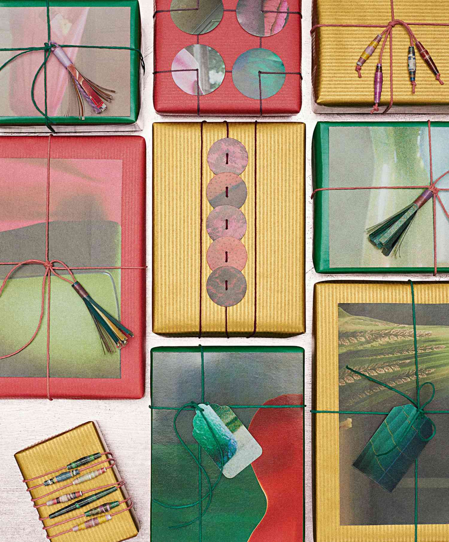 magazine paper gift-wrapping