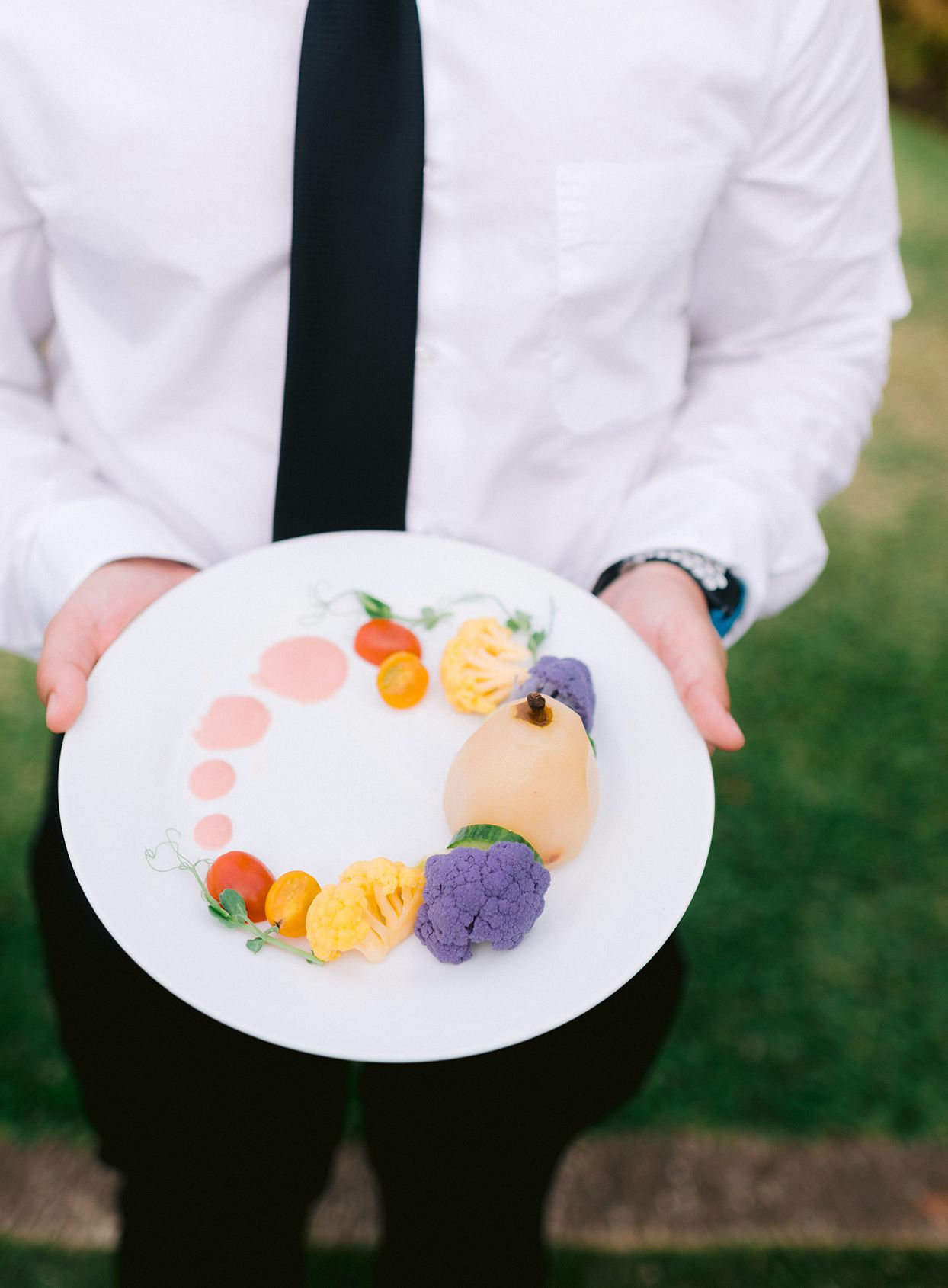 azuki sam wedding food on white plate