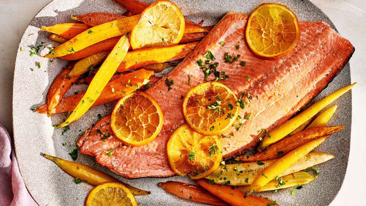 Slow-Baked Citrus Salmon with Carrots