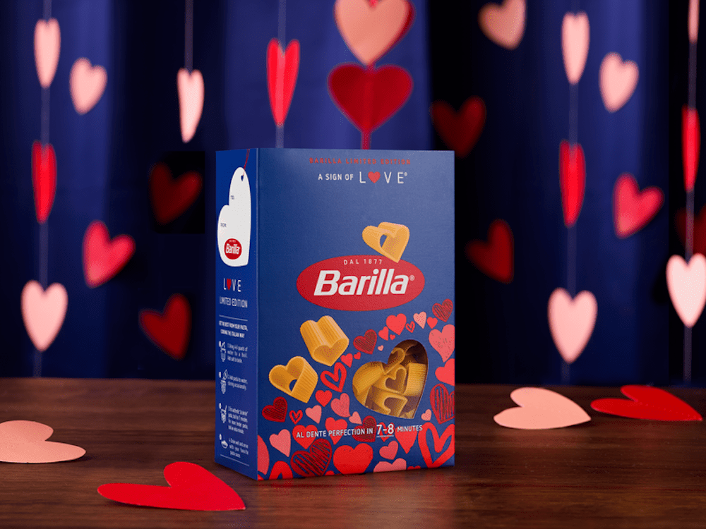 Barilla heart-shaped pasta