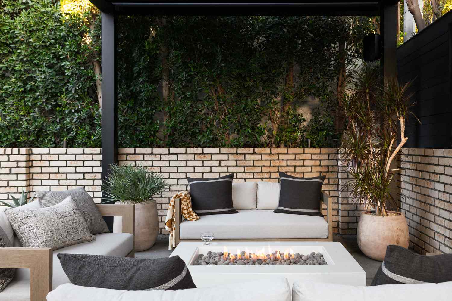 Fire Pit Under the Pergola