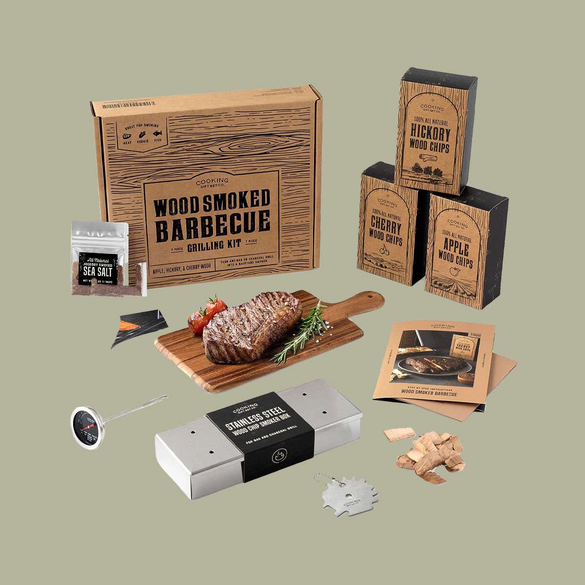 Cooking Gift Set Store Wood Smoked BBQ Grill Kit