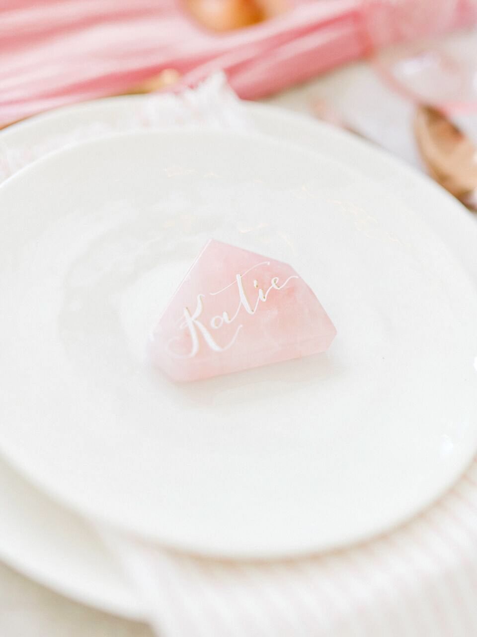 wedding place card rocks