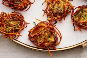 carrot zucchini and leek fritters