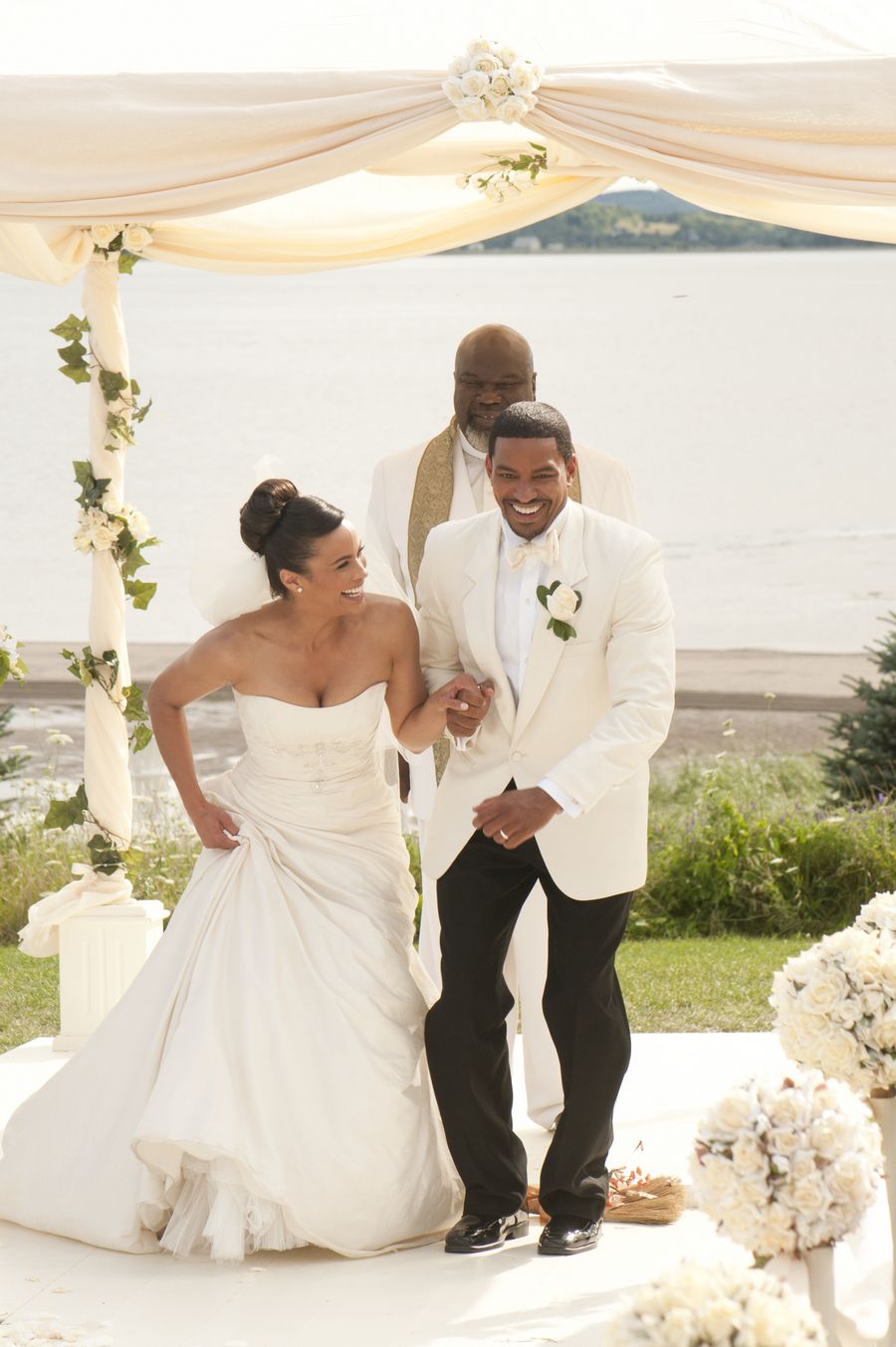 Jumping the broom wedding dress