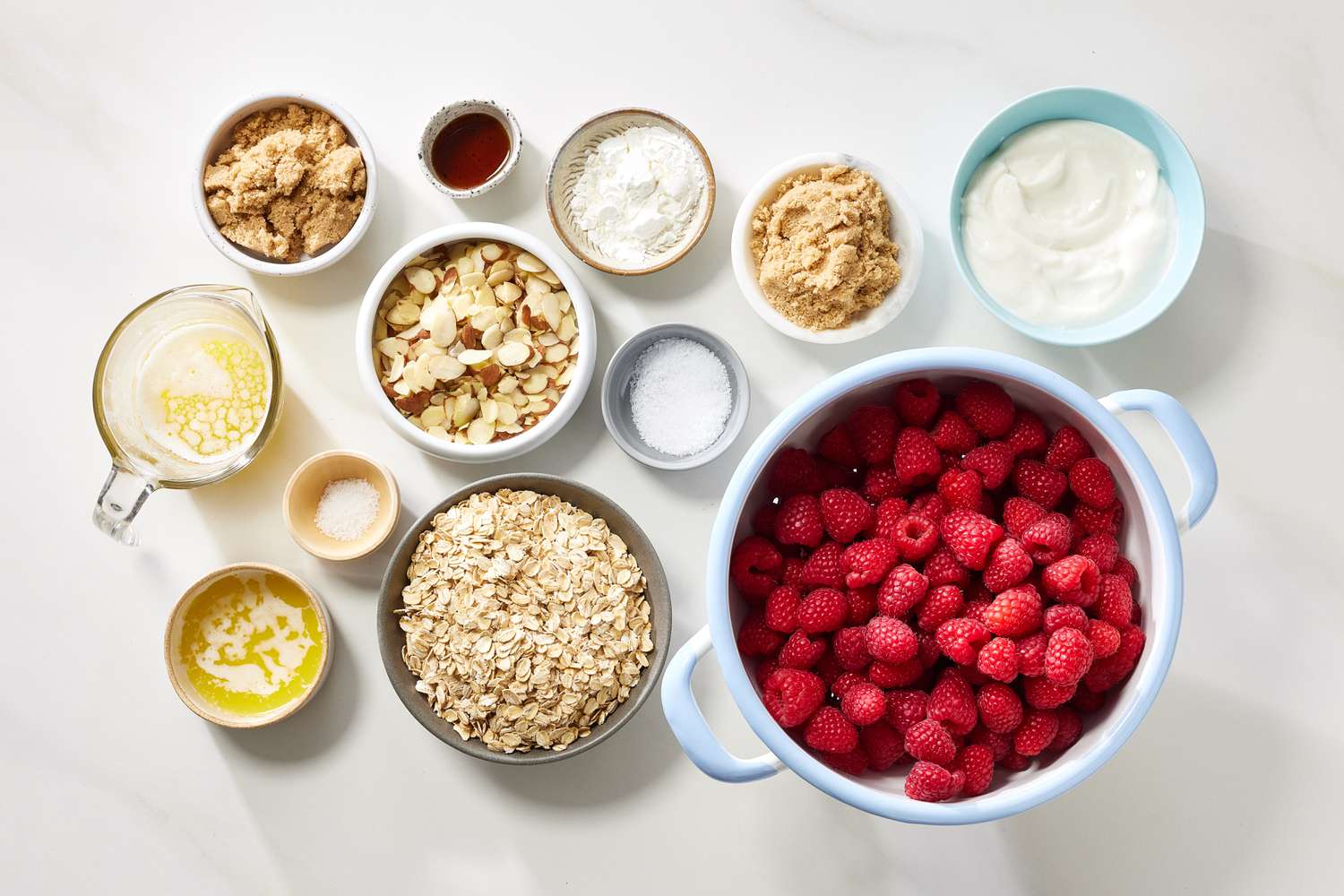 Raspberry-Almond Crisp Ingredients