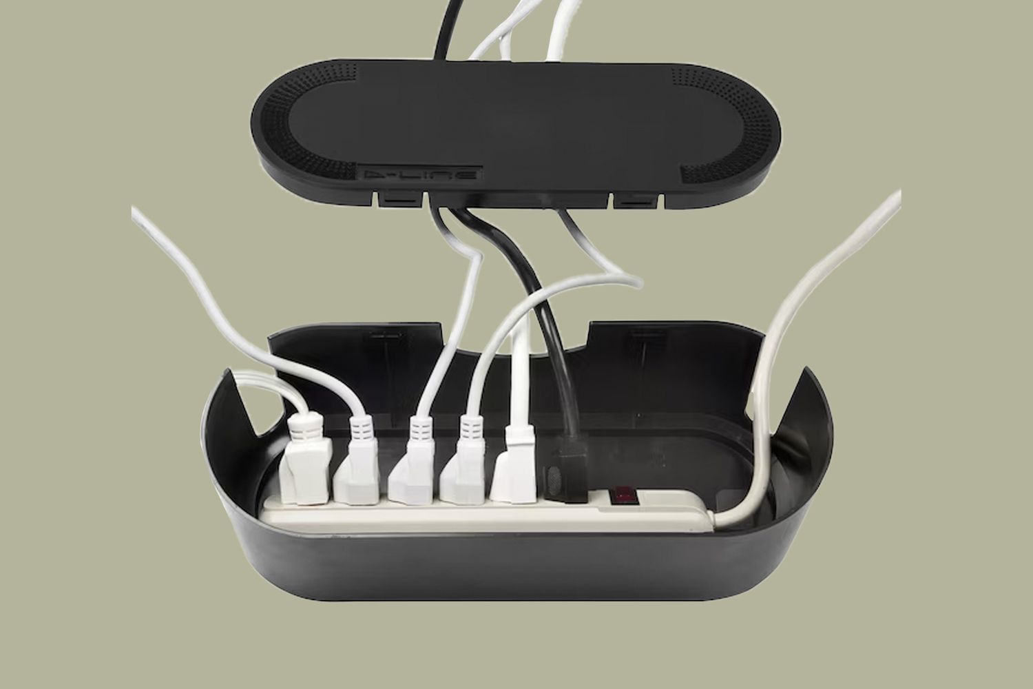 D-Line Plastic Black Cable Management Box