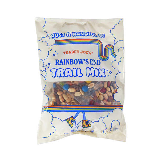 Trader Joes Rainbows End Trail Mix in a package