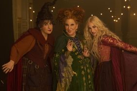 Bette Midler Kathy Najimy and Sarah Jessica Parker in character as the Sanderson sisters from Hocus Pocus