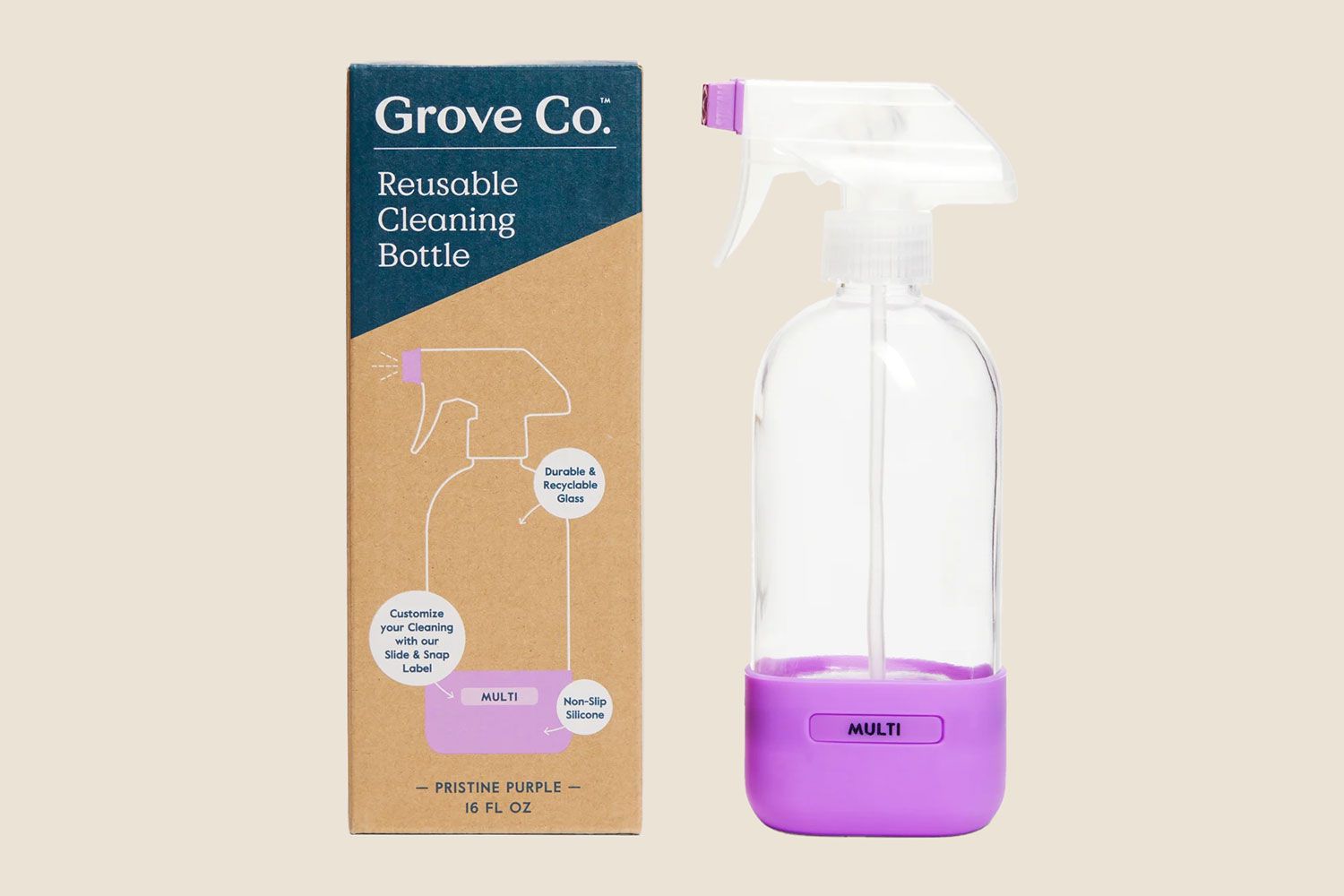 Grove Co. Reusable Glass Cleaning Spray Bottle 