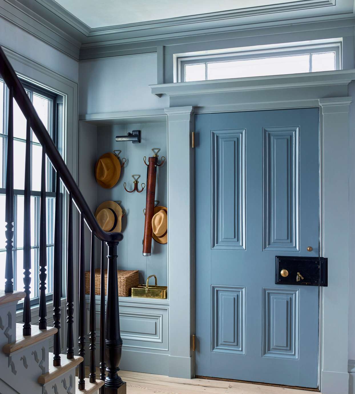 blue home entryway