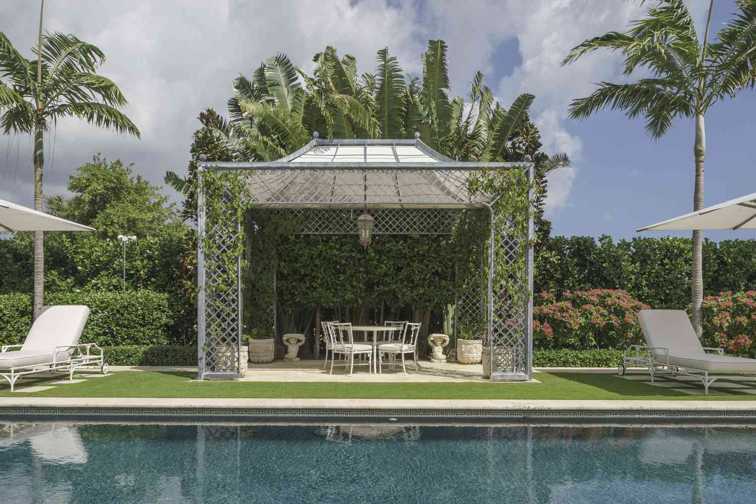 Airy backyard gazebo shade