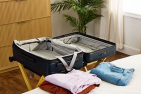 Suitcase in bedroom