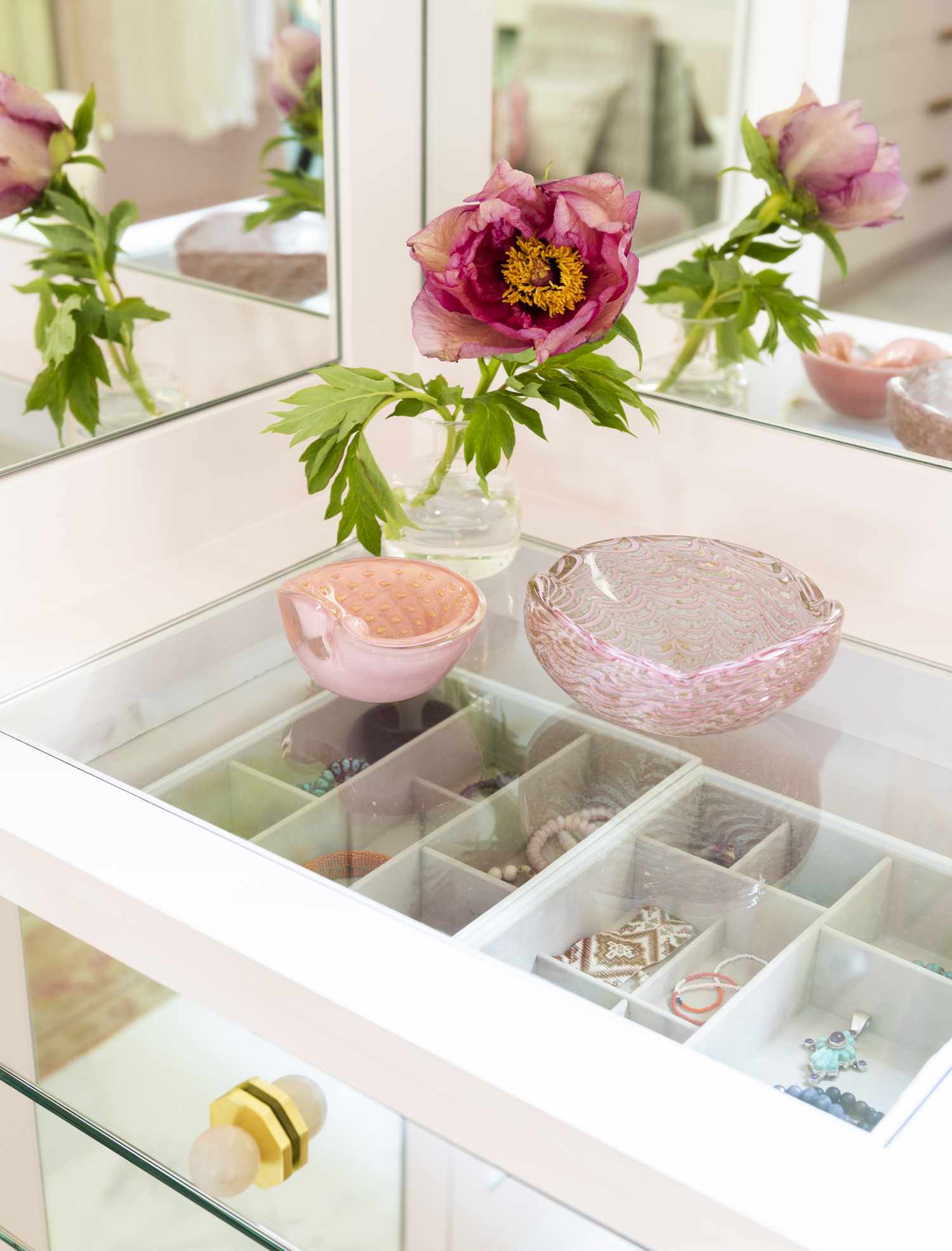 small jewelry dishes in closet