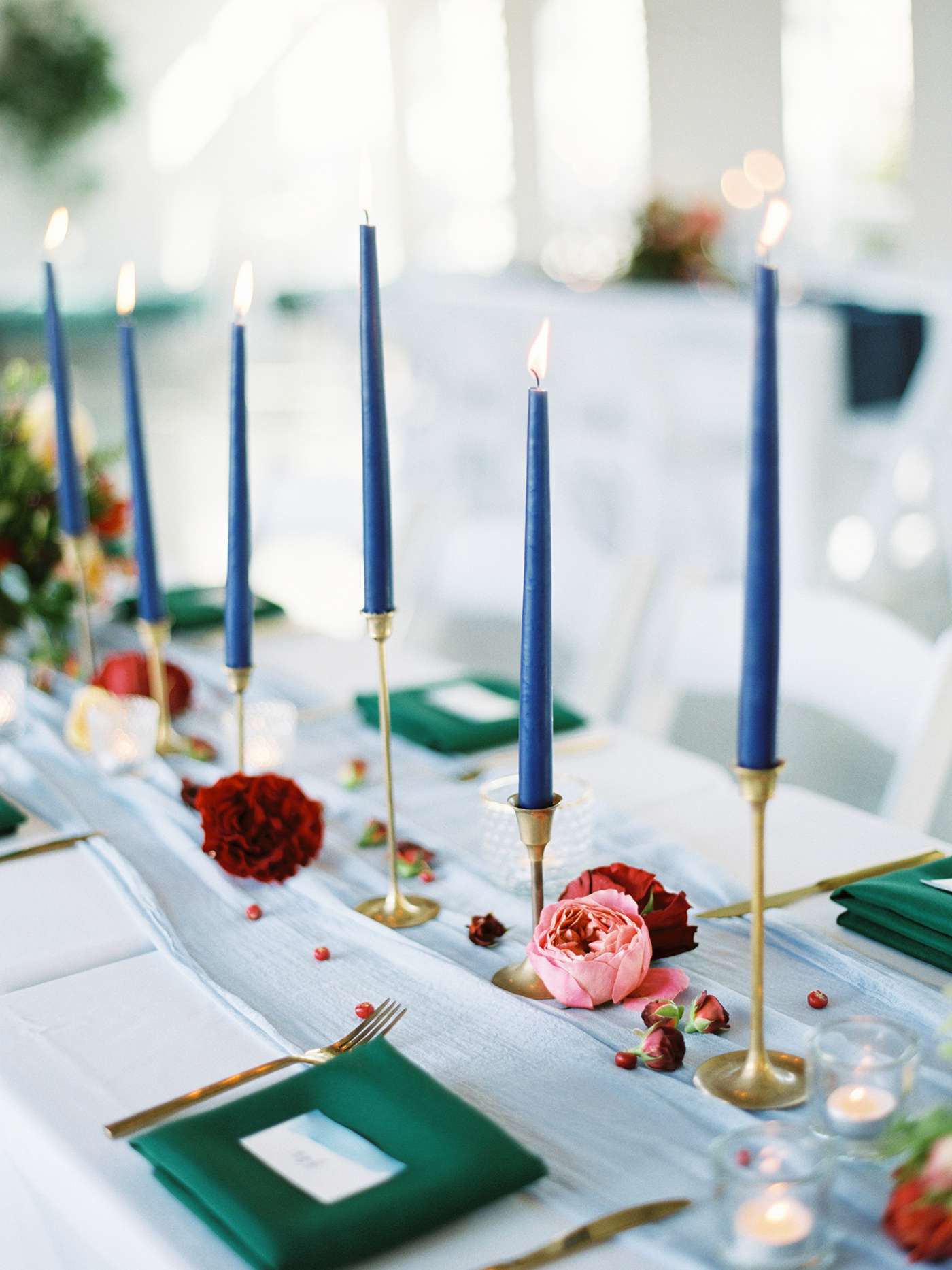 Peach, Green, and Gold Tablescape