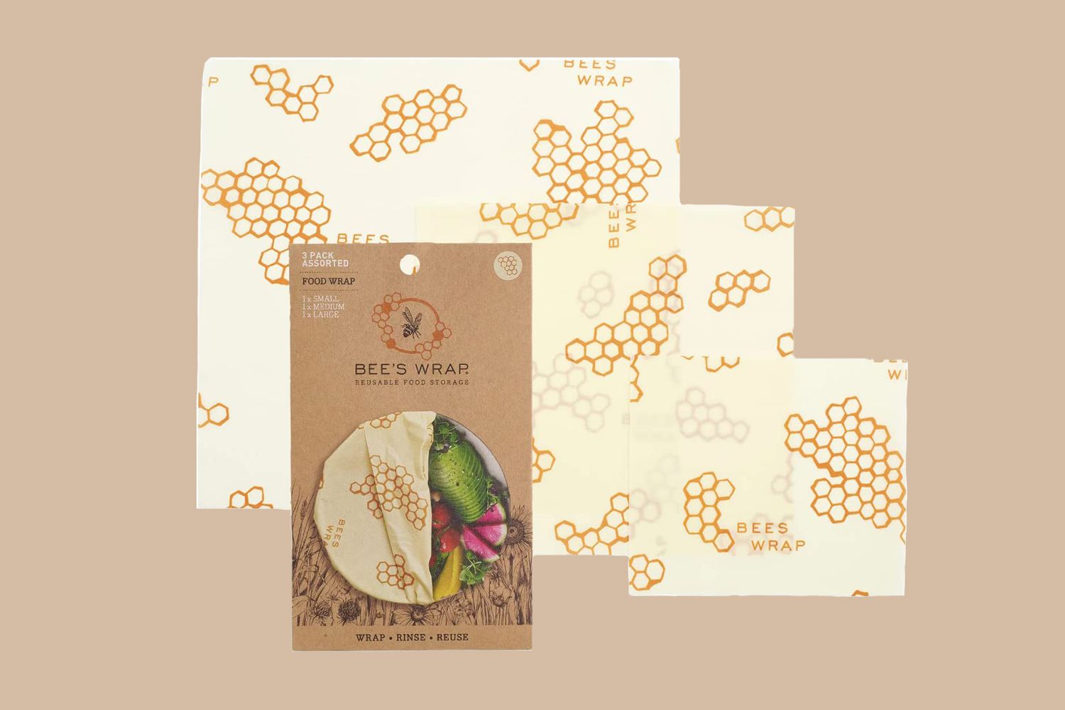  Bee's Wrap - Assorted 3 Pack Reusable Food Wrap