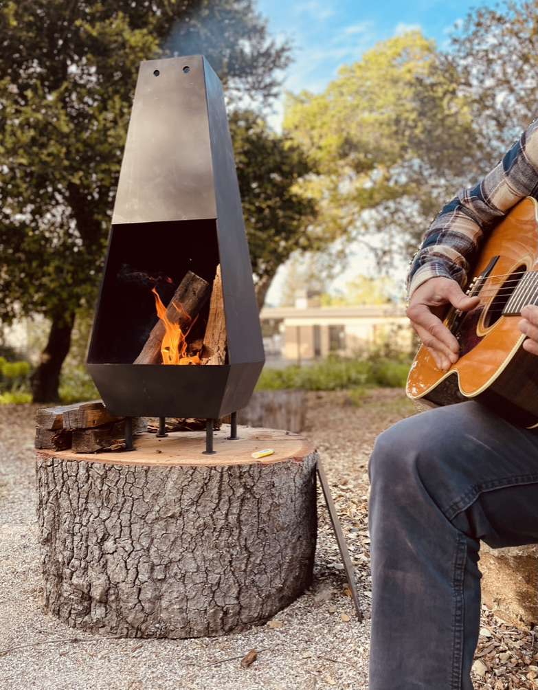 metal geometric fire pit