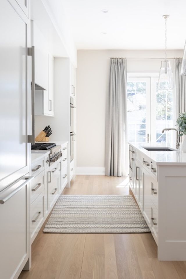 floor to ceiling curtains in kitchen