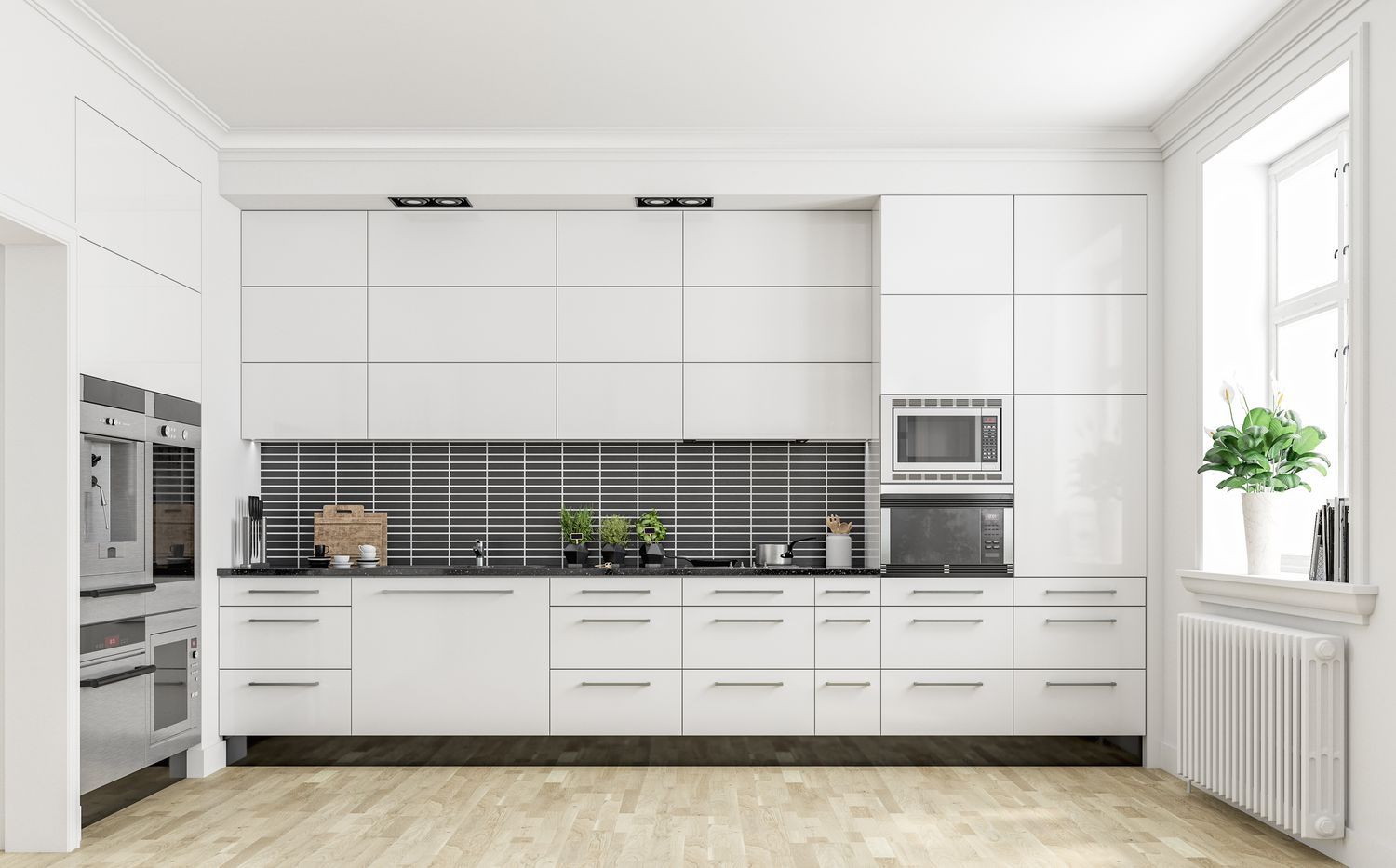 A white kitchen