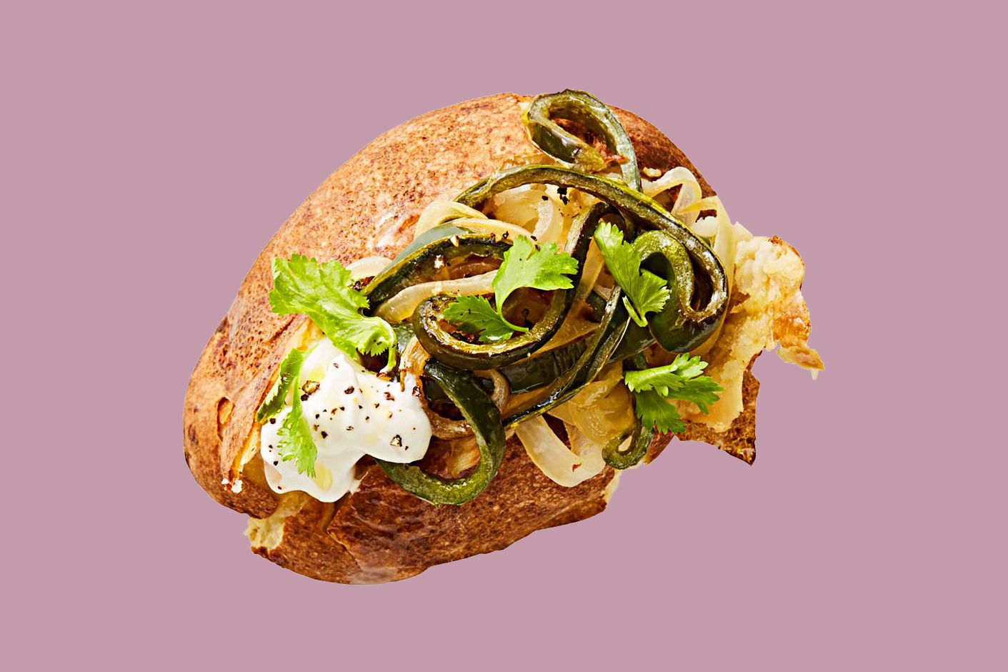 Rajas Sour Cream Baked Potato