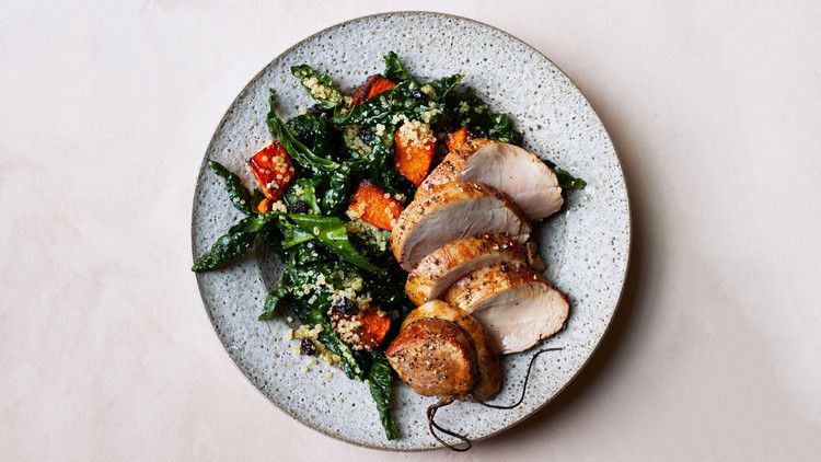 Pork Tenderloin with Kale Salad