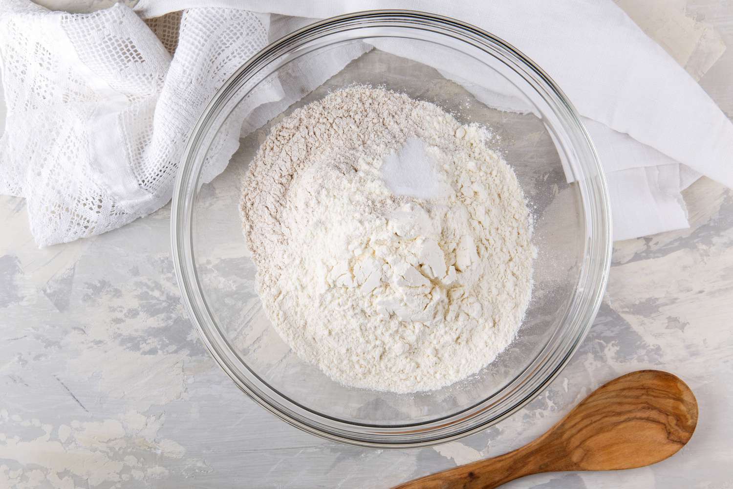 baking flour in bowl